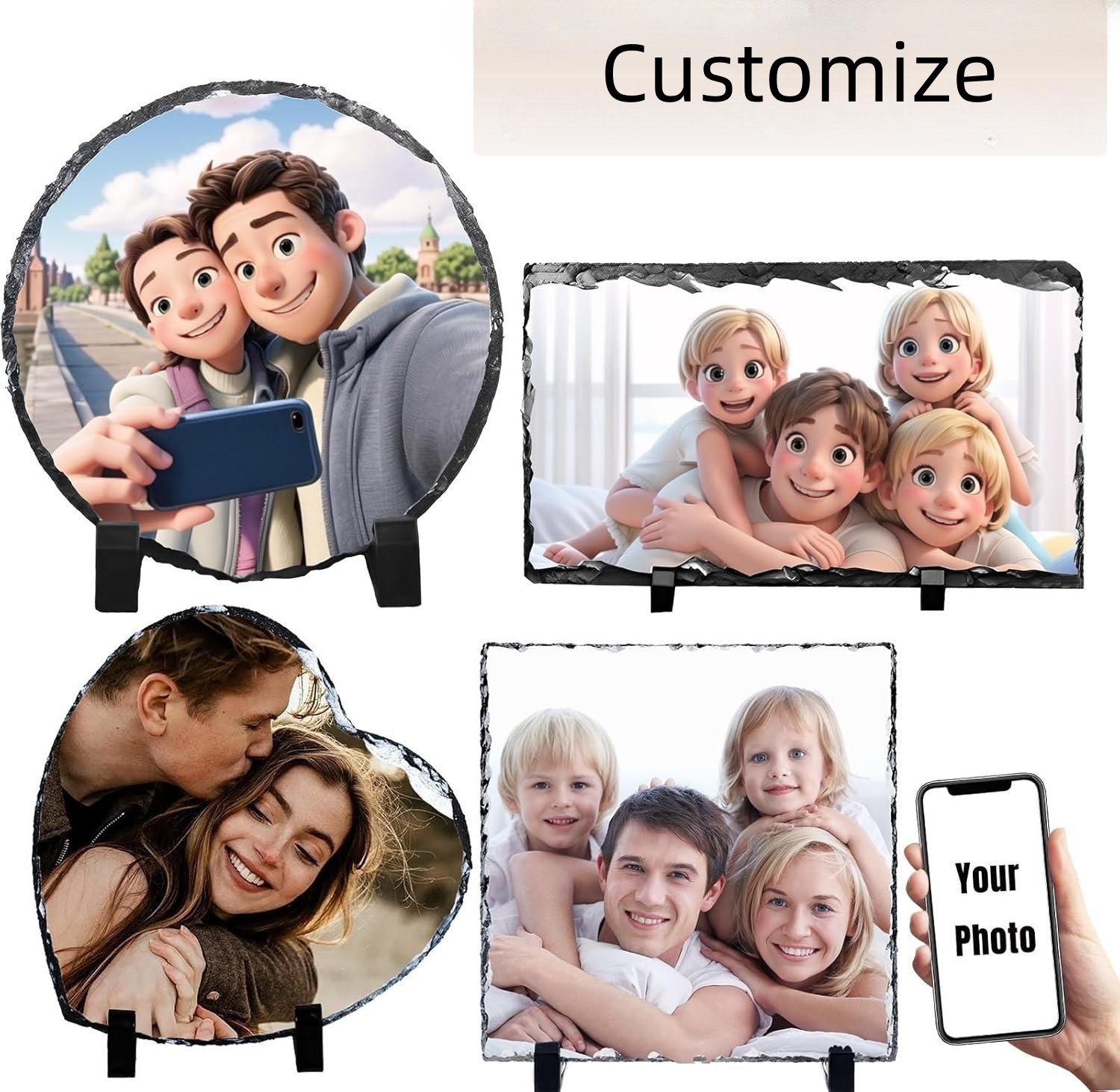 Puzzle Blank White - Personalized Slate Plate 6