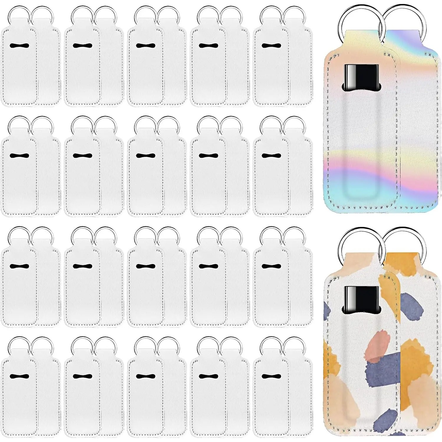 Puzzle Blank White - 8 Pcs Sublimation Lipstick Keychain Blanks