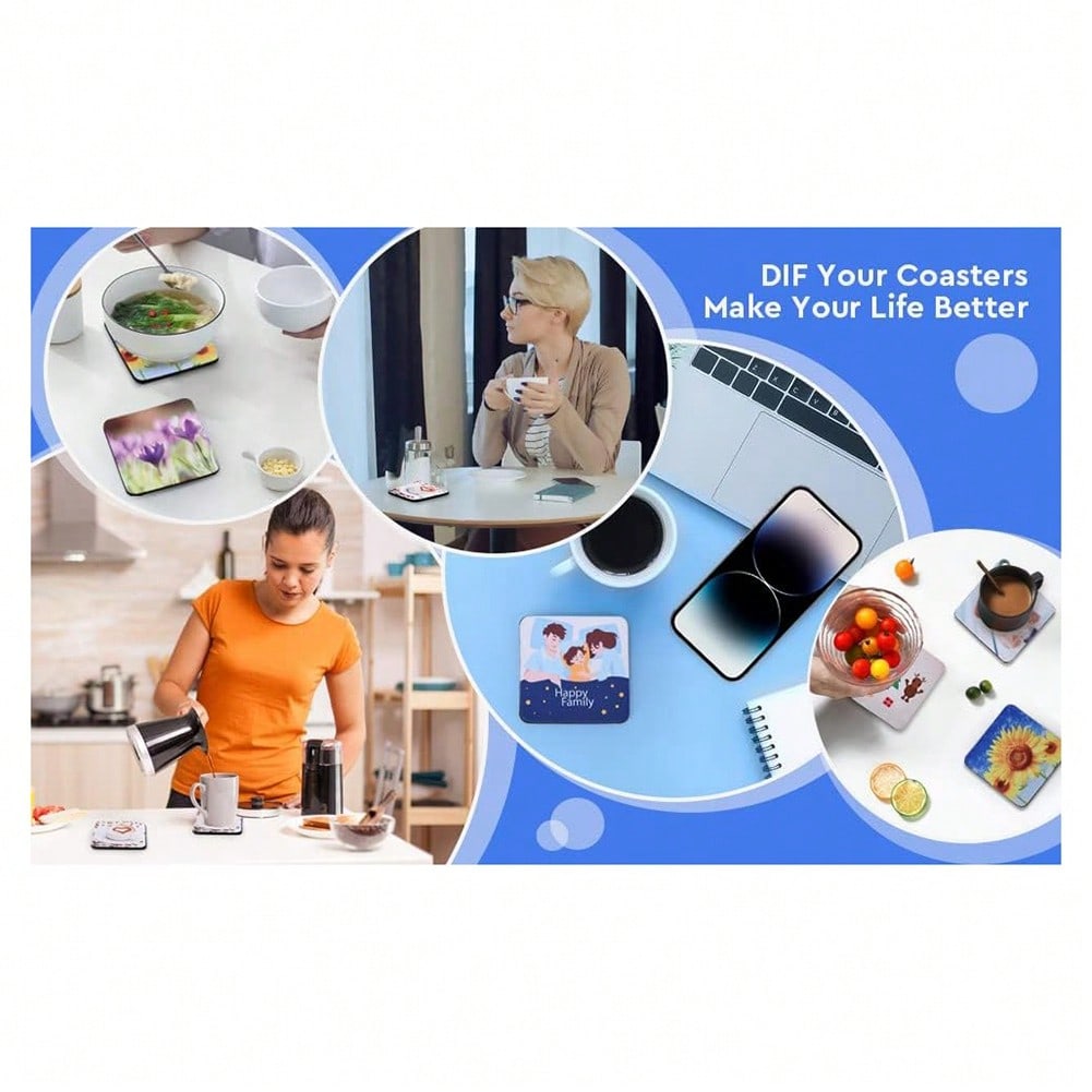 1PCS Square Sublimation Blanks - Coaster Sublimation Blank 评论和价格