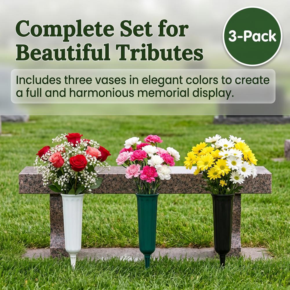 1/3pcs Cemetery Vase with Spik - Yard Sign Blank 评论和价格