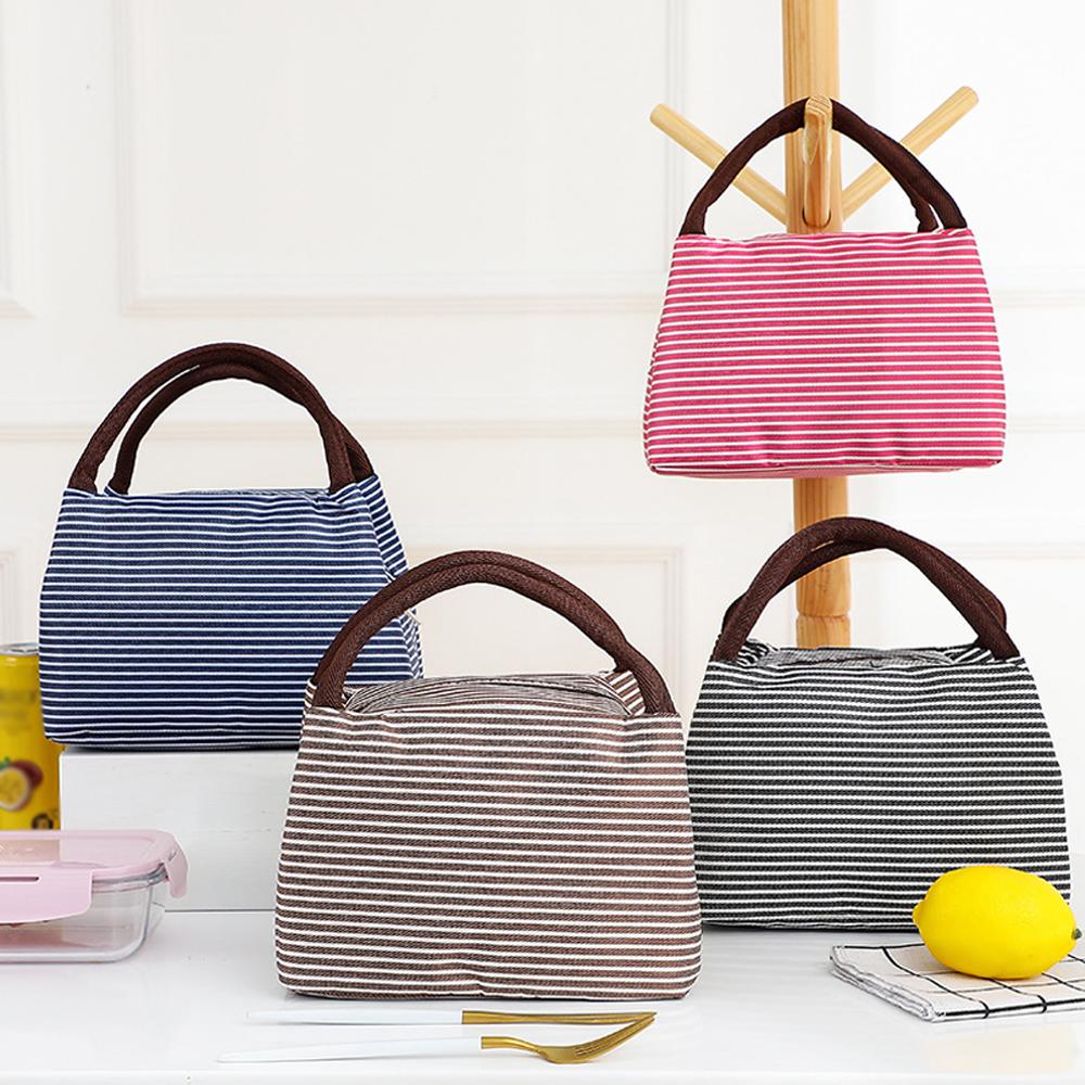 Striped Insulated Lunch Bag Po - Tote Bag Sublimation 评论和价格