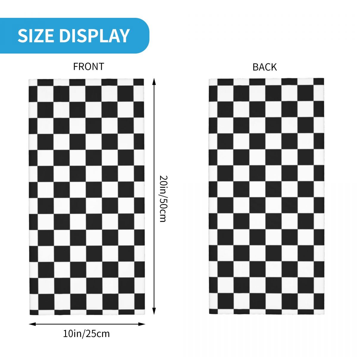 Black And White Checkered Band - Bandana Blank White 评论和价格