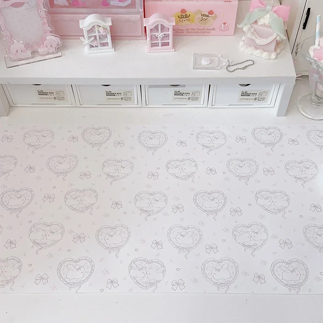 Kawaii Pink Rabbit Leather Des - Mouse Pad Blank Sublimation 评论和价格