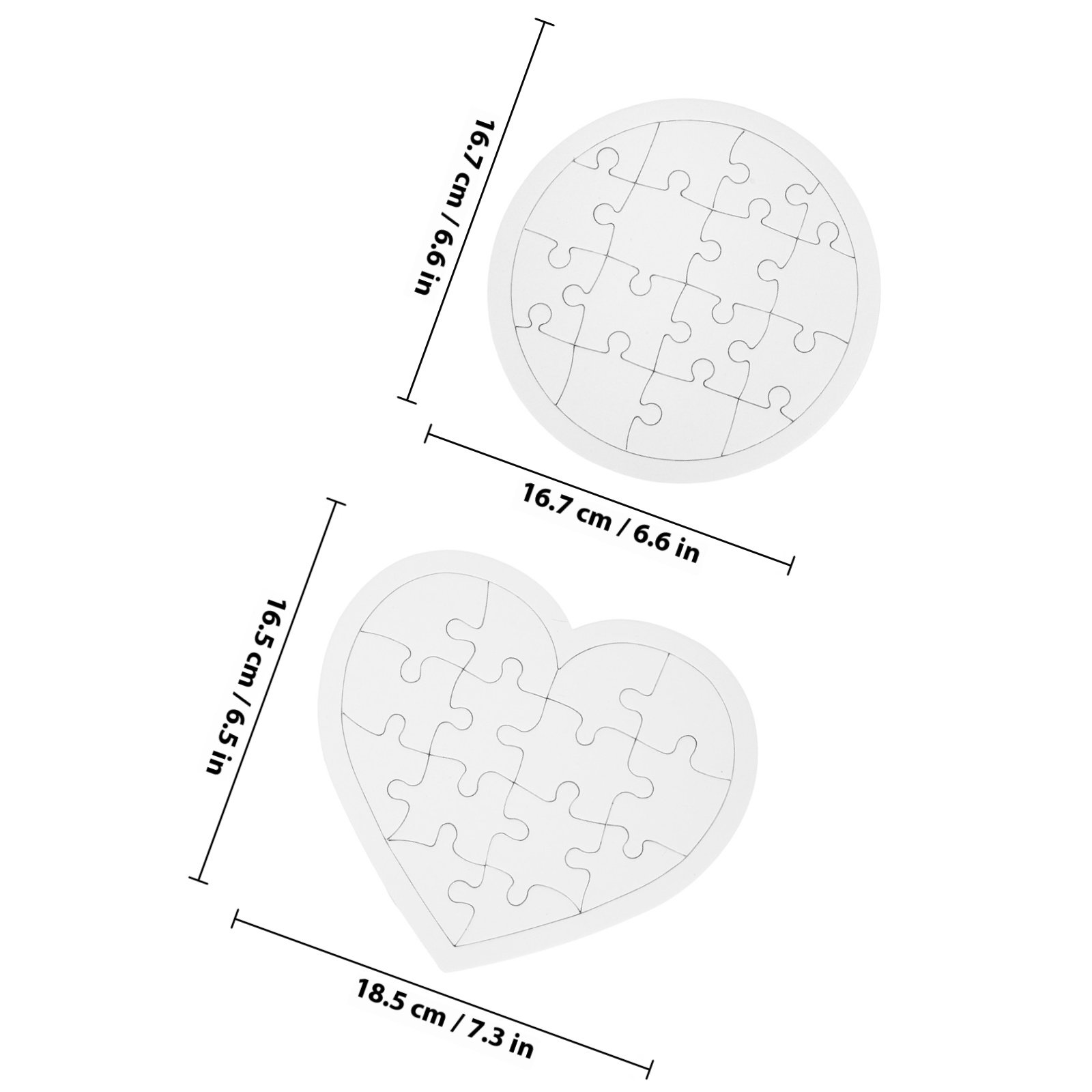 10Pcs Blank Kid DIY Puzzles Wh - Puzzle Blank White 评论和价格