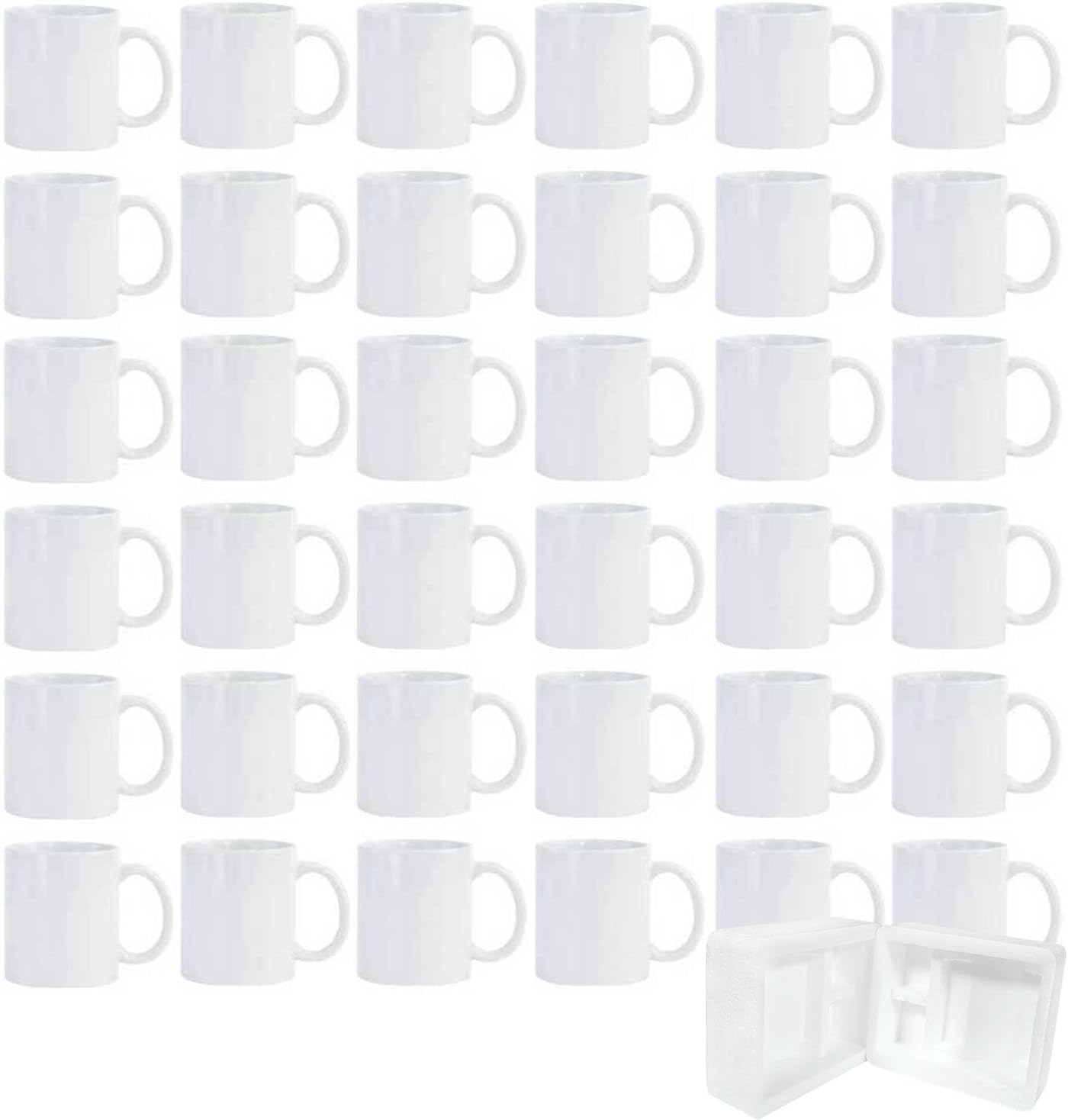 36pcs Sublimation Mugs 11oz Wh - Sublimation Mug White 评论和价格