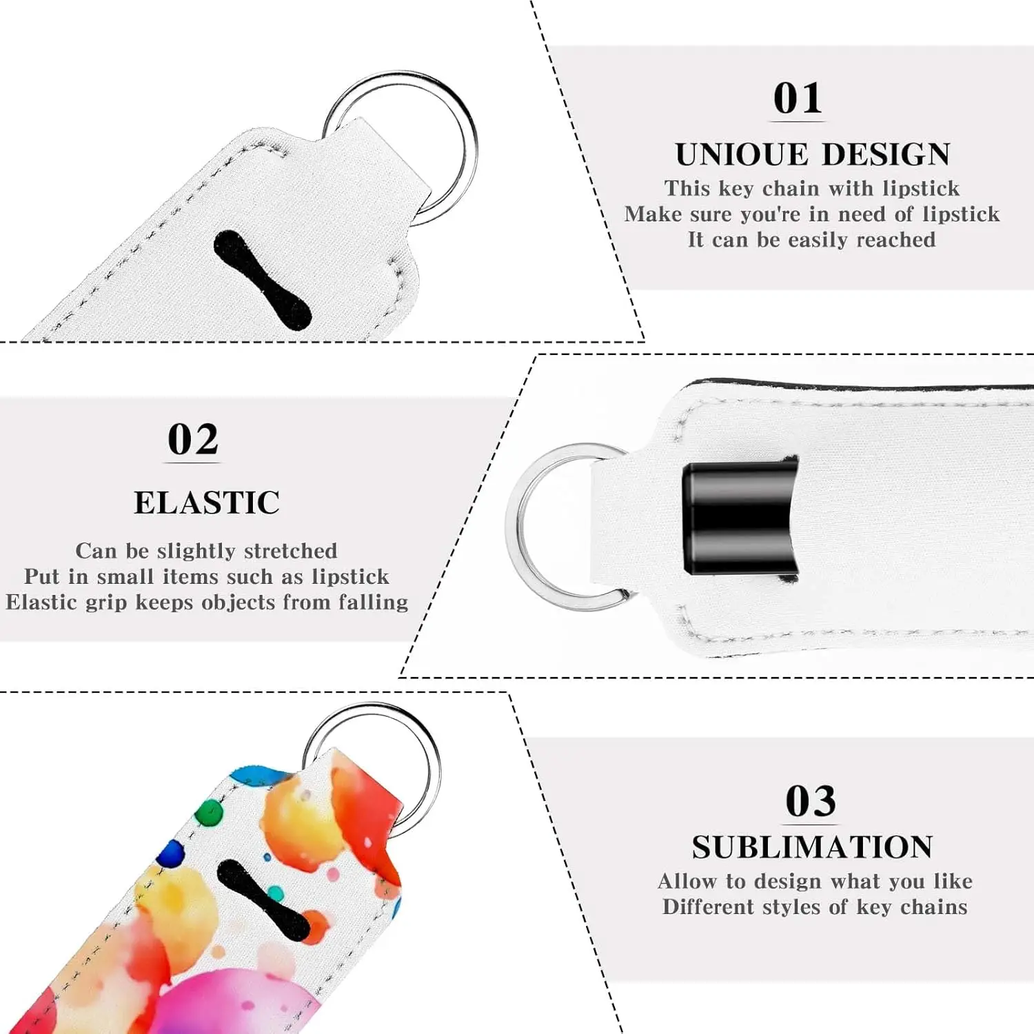 8 Pcs Sublimation Lipstick Key - Puzzle Blank White 评论和价格
