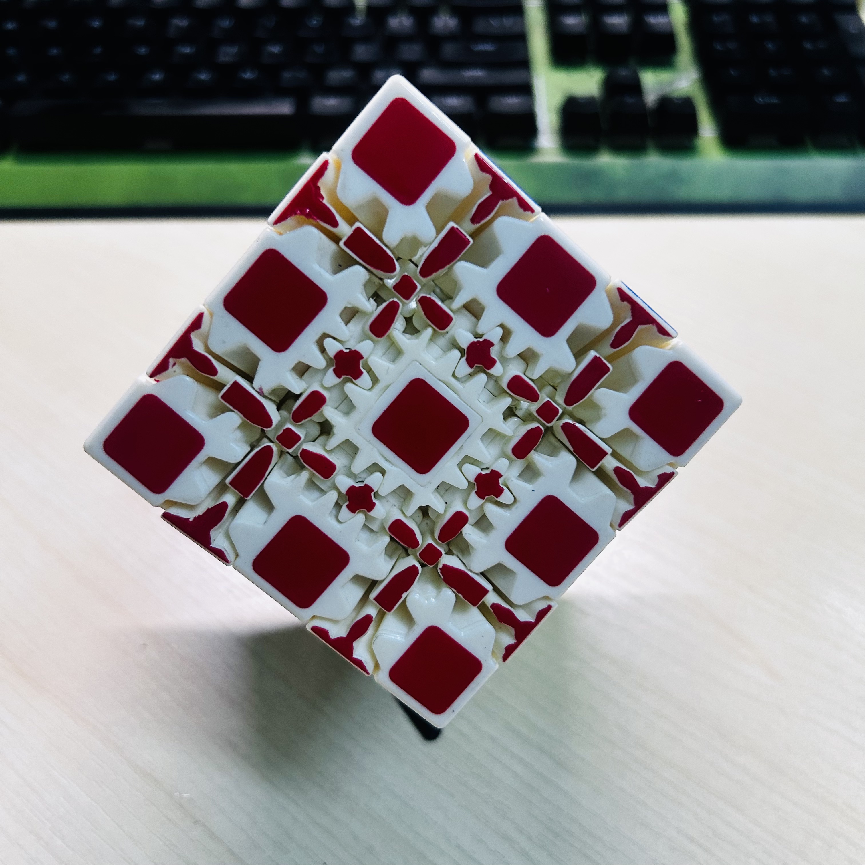 Collection Cube 5x5 Gear Cube  - Puzzle Blank White 评论和价格
