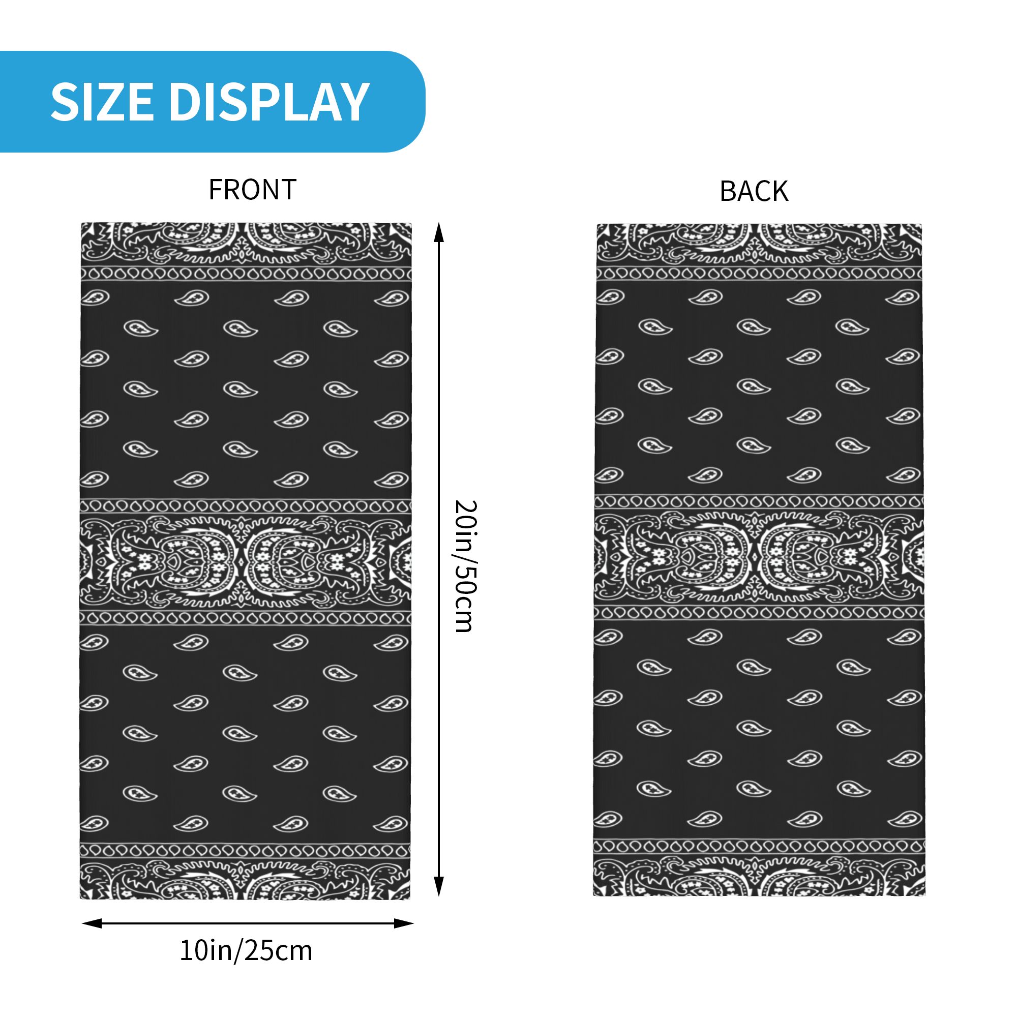 Custom Black and White Bandana - Bandana Blank White 评论和价格