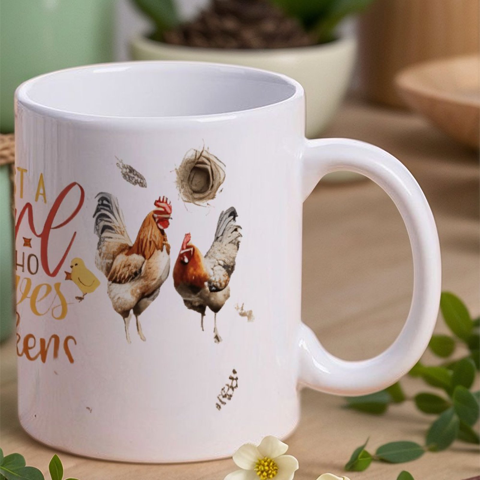 Just A Girl Who Loves Chickens - Sublimation Mug White 评论和价格