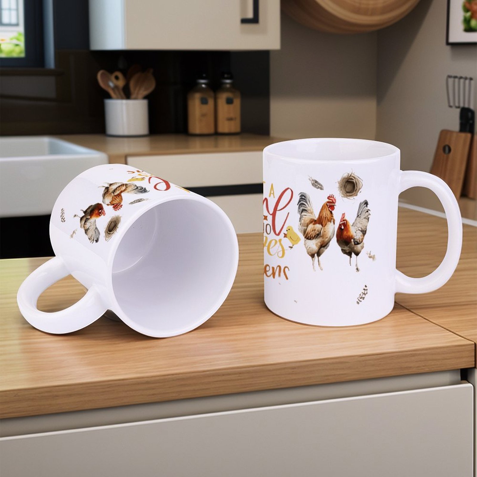 Just A Girl Who Loves Chickens - Sublimation Mug White 评论和价格