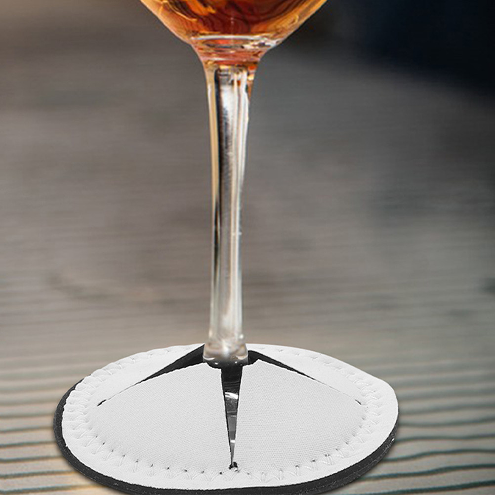 5Pcs White Round Blank Wine Gl - Coaster Sublimation Blank 评论和价格