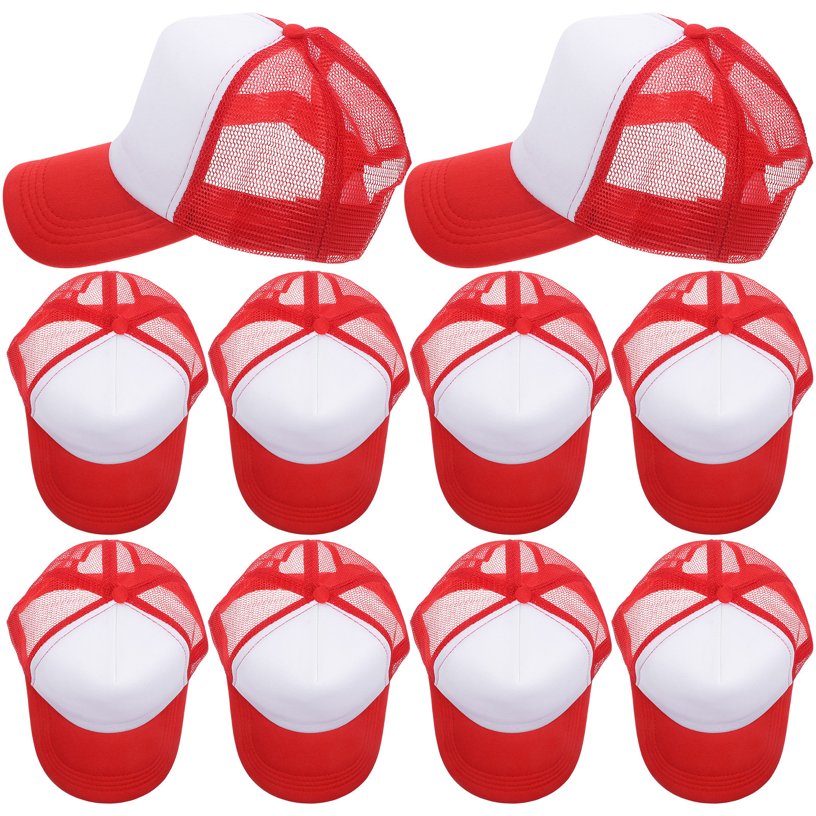 10Pcs DIY Blank Mesh Baseball  - Hat Sublimation Blank 评论和价格